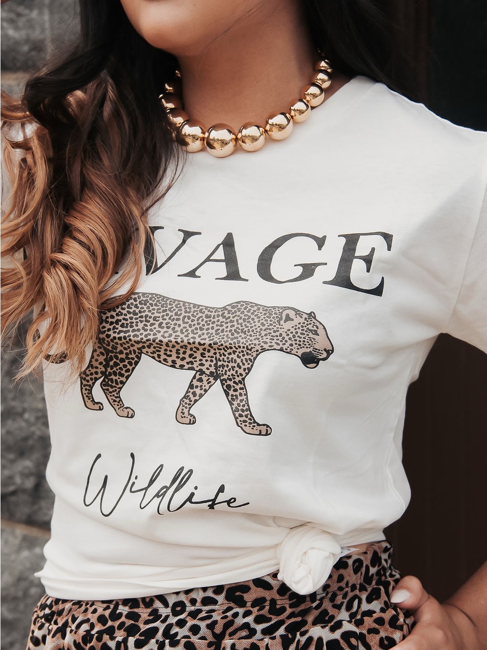 Gold Statement Ball Necklace | Chunky Bubble Choker